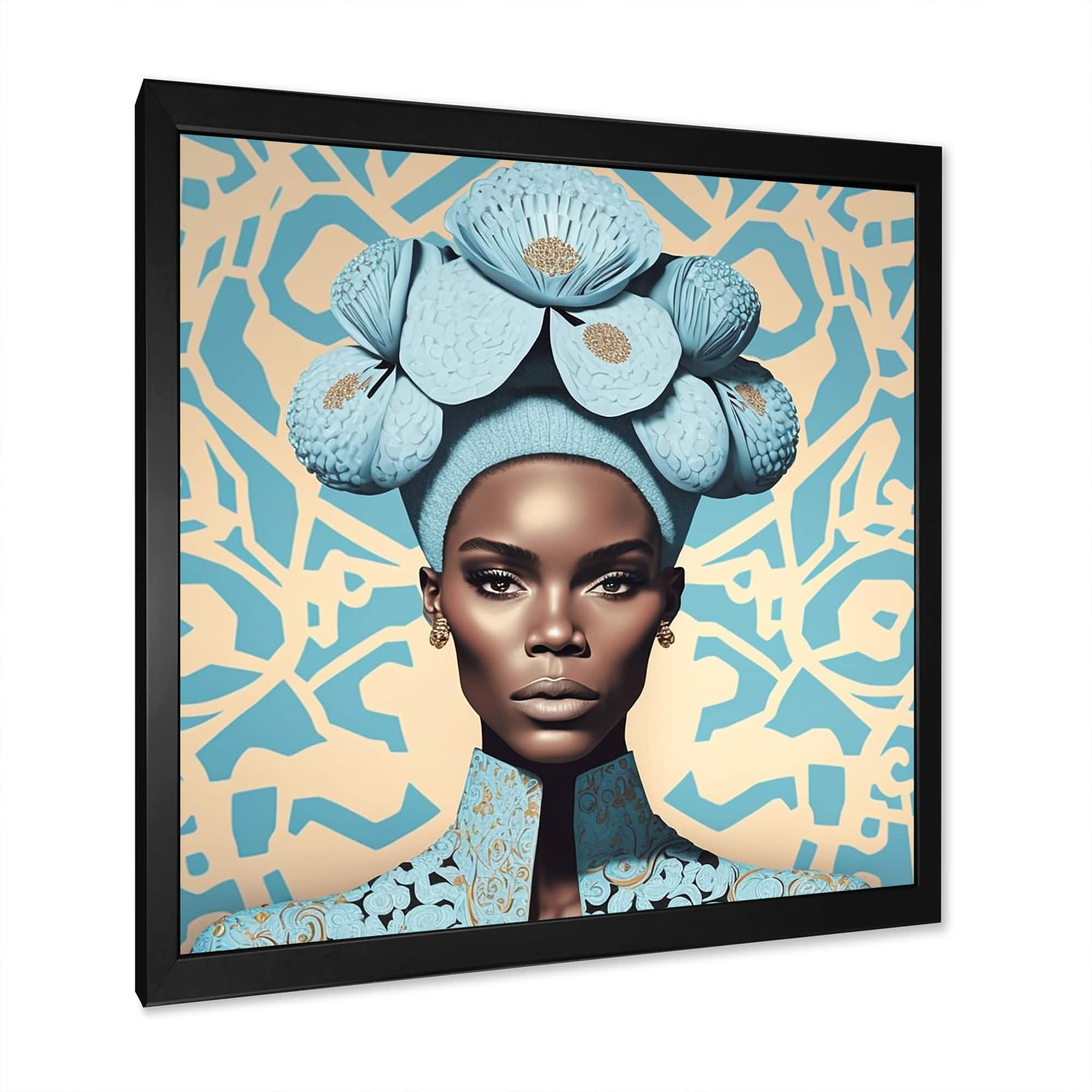 Designart "Retro Haute Couture African American Lady V" African